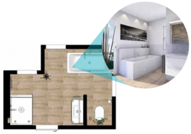Grundriss Attraktives Komfort Plus Badezimmer