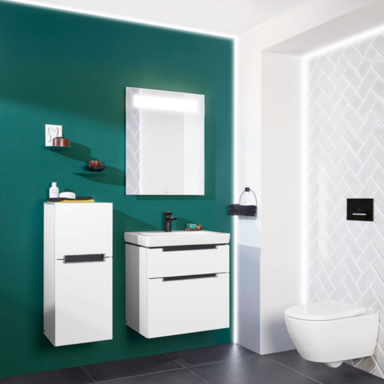 Abbildung Badezimmer in elegantem grün